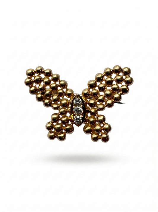 Van Cleef & Arpels Diamond Butterfly Brooch