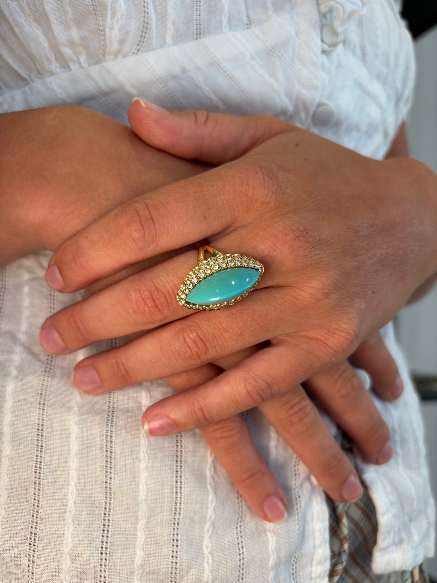 Marquise Shaped Cocktail Ring