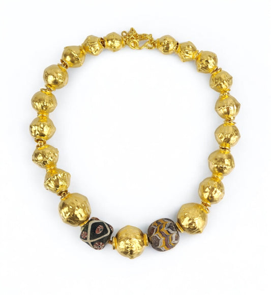 Jean Mahie Gold Beaded Necklace
