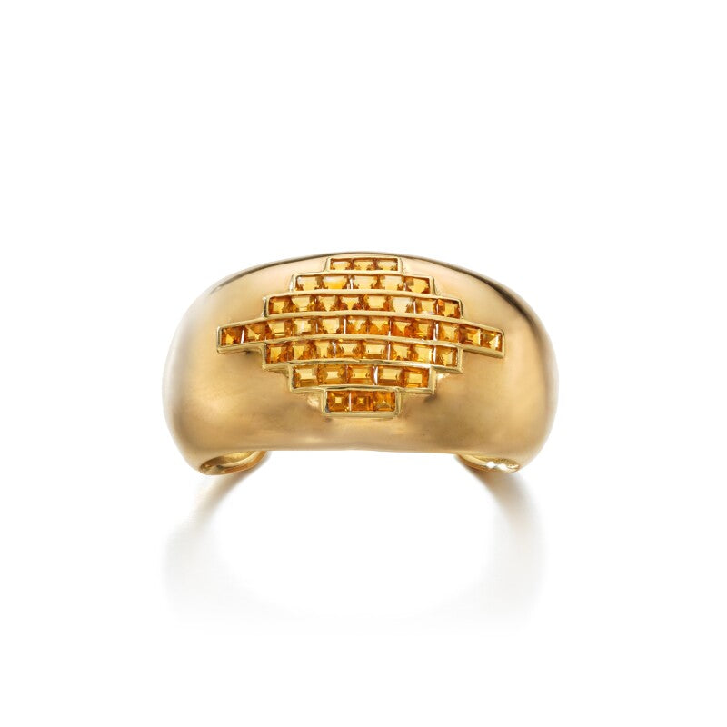 Suzanne Belperron Gold And Citrine Bangle