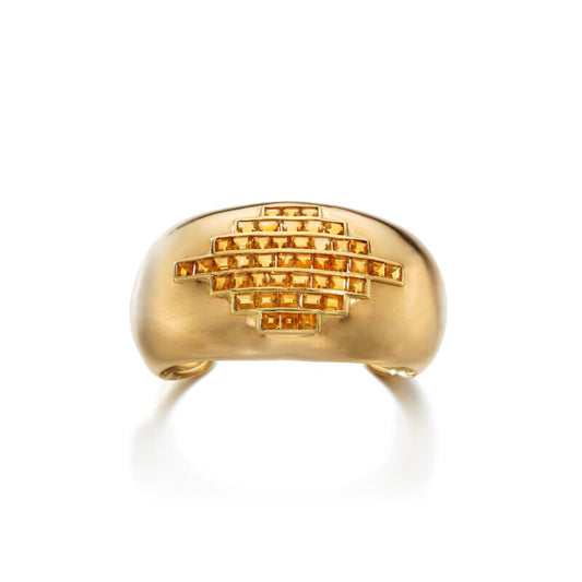 Suzanne Belperron Gold And Citrine Bangle