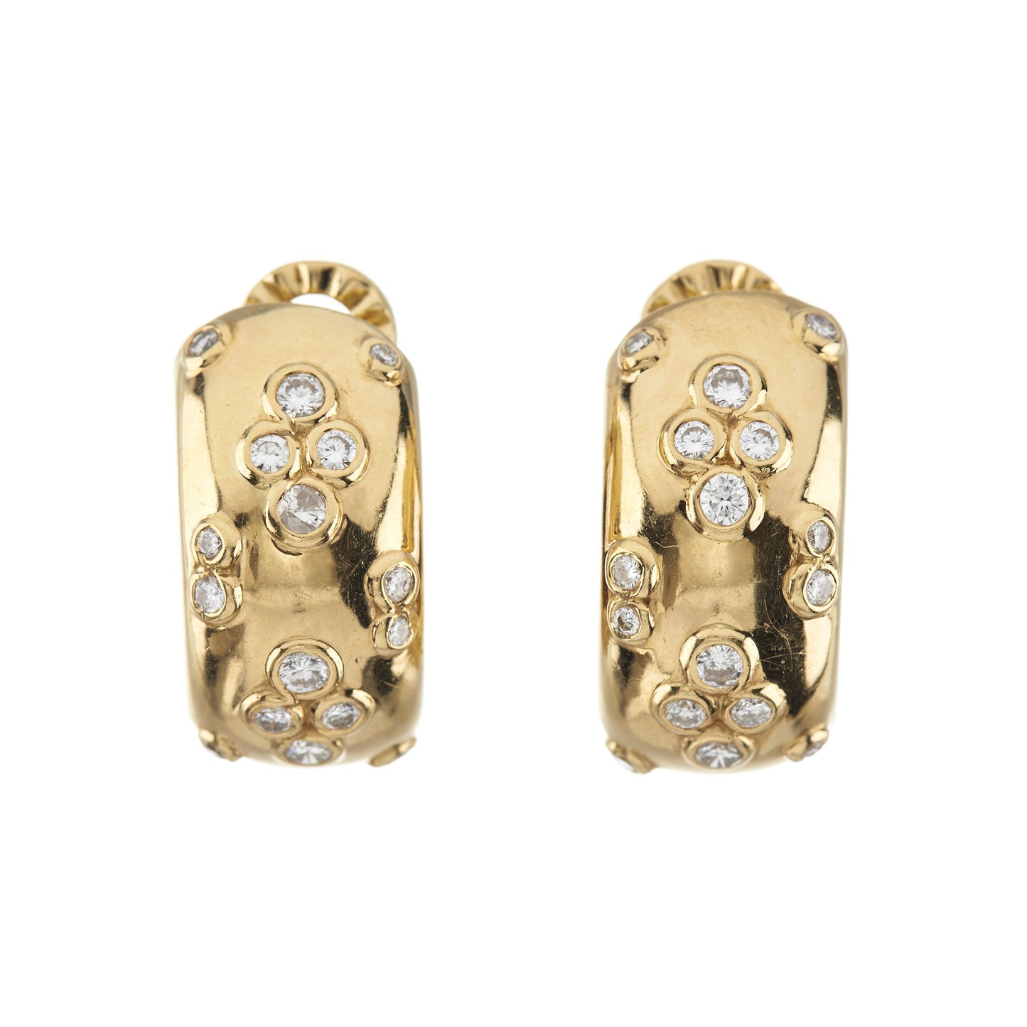 Cartier Gold Diamond Hoop Earrings
