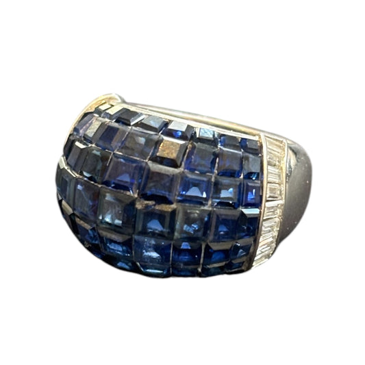 Sapphire, Diamond Bombé Ring