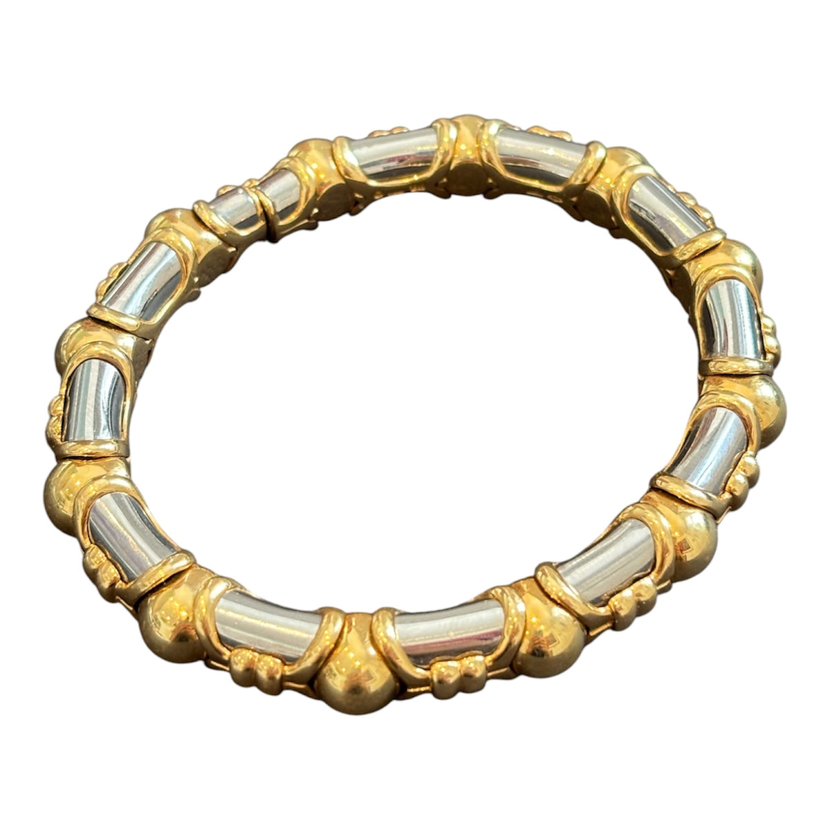 Bulgari Steel and Gold Bracelet